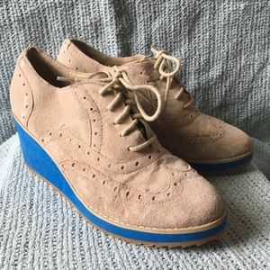 Deena and Ozzy Wedge Oxford Brogues Size 6